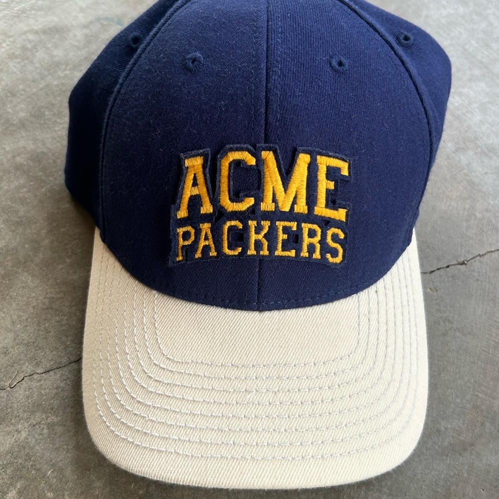 NFL Reebok ACME Navy and Cream Embroidered Packers Cap